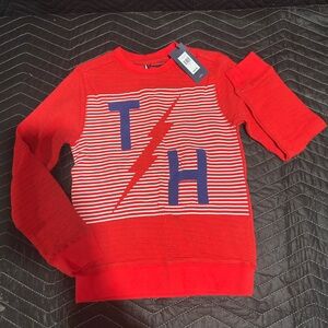 Tommy Hilfiger Kids Red and Blue Lightning Sweatshirt